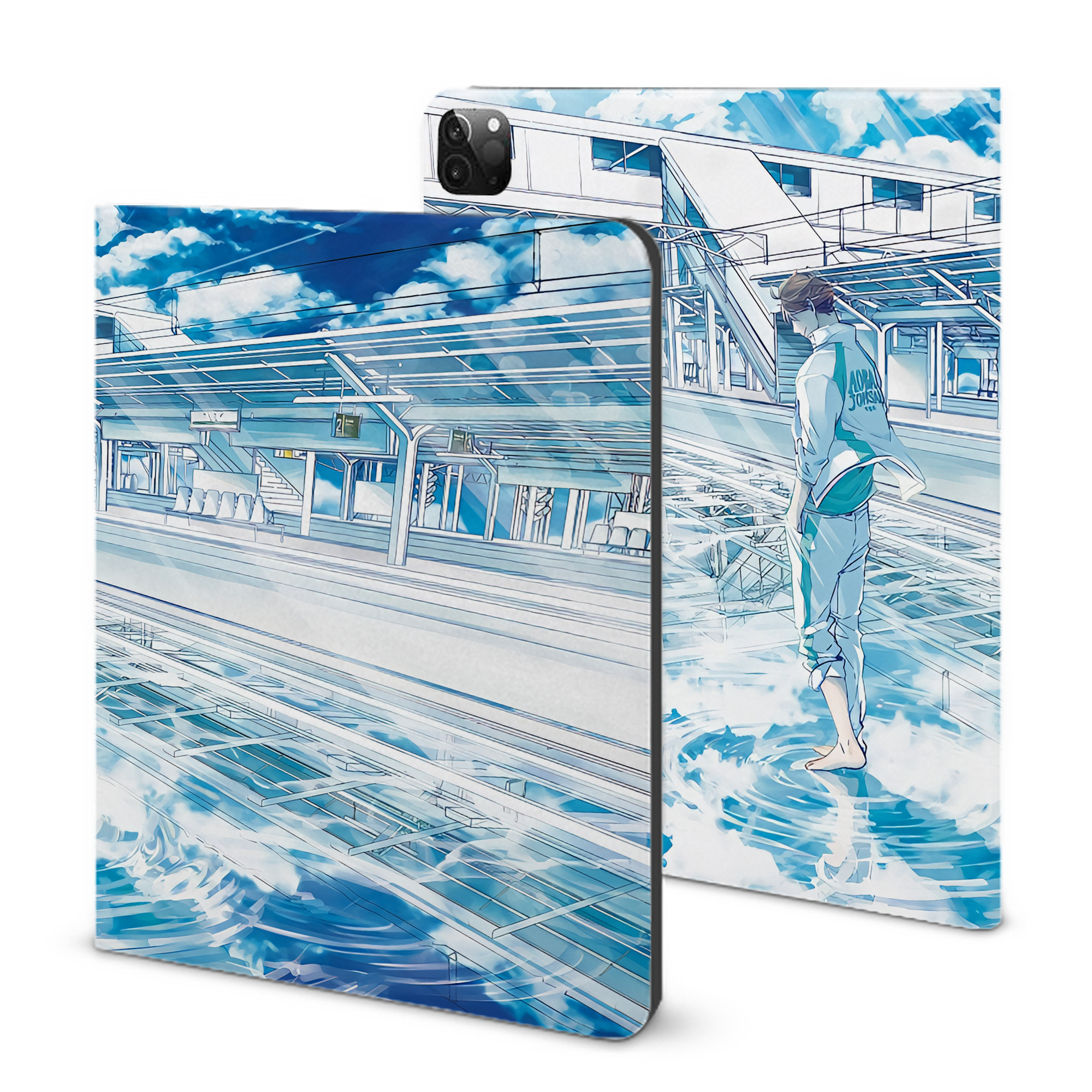 （画像用） ハイキュー!! Haikyu!! IPadケース ペンホルダー付き ブックスタイルデザイン